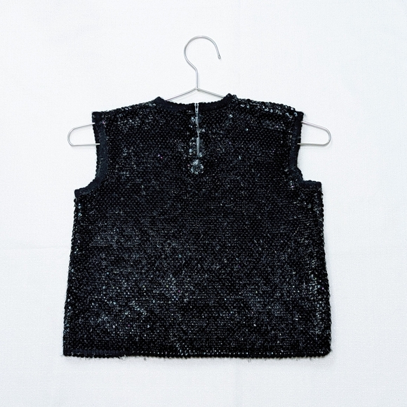SOLD - Vintage Sequin Crop Top - Picture 4 of 5